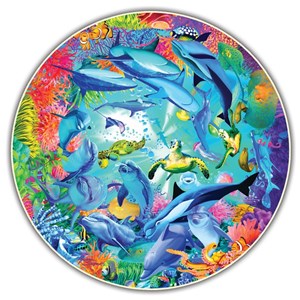 A Broader View (371) - "Underwater World (Round Table Puzzle)" - 500 Teile Puzzle