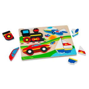 Melissa and Doug (1893) - "Vehicles" - 9 Teile Puzzle