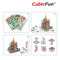 Cubic Fun (C239h) - "Basilius-Kathedrale" - 92 Teile Puzzle