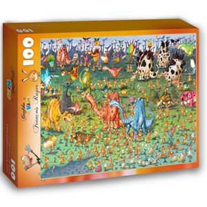 Grafika Kids (01468) - François Ruyer: "Dinosaurier" - 100 Teile Puzzle