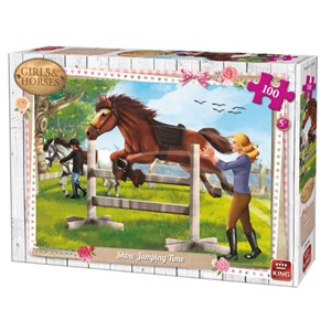 King International (05295) - "Girls & Horses" - 100 Teile Puzzle