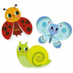 Djeco (07141) - "Im Garten" - 3 4 5 Teile Puzzle