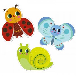 Djeco (07141) - "Im Garten" - 3 4 5 Teile Puzzle