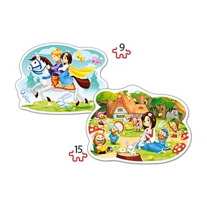 Castorland (B-020041) - "Schneewittchen und die sieben Zwerge" - 9 15 Teile Puzzle