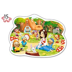 Castorland (B-020041) - "Schneewittchen und die sieben Zwerge" - 9 15 Teile Puzzle