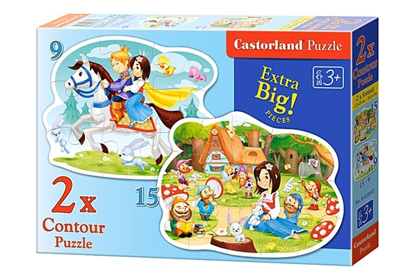 Castorland (B-020041) - "Schneewittchen und die sieben Zwerge" - 9 15 Teile Puzzle