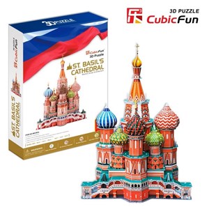 Cubic Fun (MC093H) - Fredric Church: "Basilius-Kathedrale, Moskau" - 214 Teile Puzzle