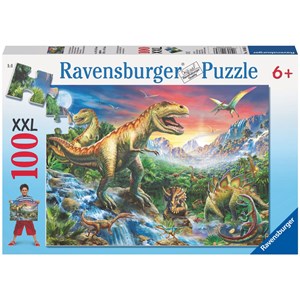 Ravensburger (10665) - "Die Zeit der Dinosaurier" - 100 Teile Puzzle