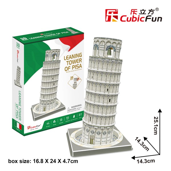 Cubic Fun (C241h) - "Schiefer Turm von Pisa" - 27 Teile Puzzle