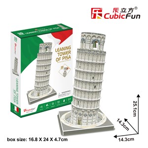 Cubic Fun (C241h) - "Schiefer Turm von Pisa" - 27 Teile Puzzle
