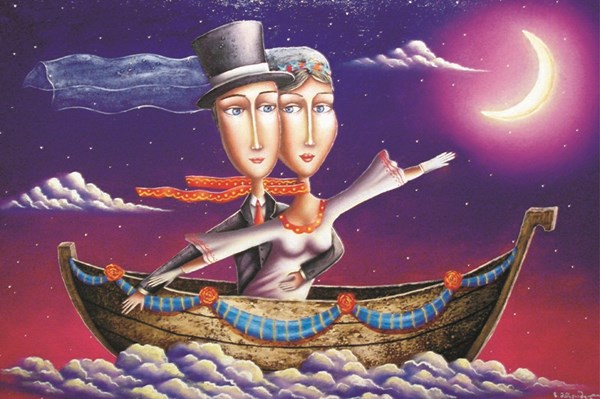 Gold Puzzle (61321) - "Die Hochzeitsreise" - 1000 Teile Puzzle