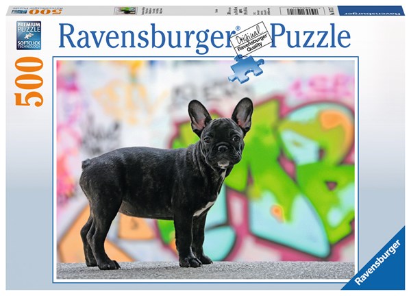 Ravensburger (14771) - "Französische Bulldogge" - 500 Teile Puzzle