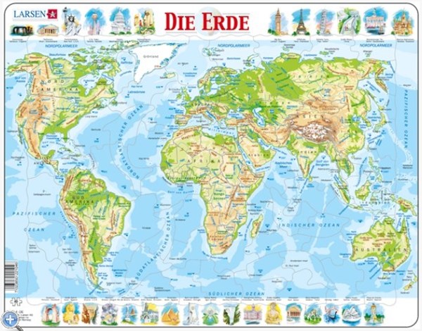 Larsen (K4-DE) - "Die Erde - DE" - 80 Teile Puzzle