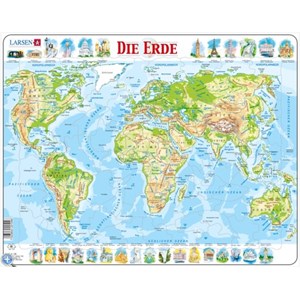 Larsen (K4-DE) - "Die Erde - DE" - 80 Teile Puzzle
