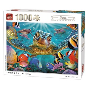 King International (05617) - "Schildkröten im Meer" - 1000 Teile Puzzle