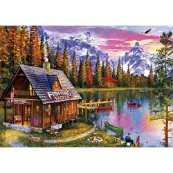 Buffalo Games (2477) - "The Fishing Hut" - 300 Teile Puzzle