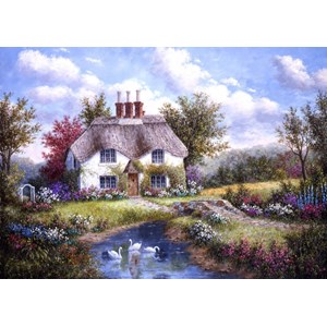 Grafika (T-00502) - Dennis Lewan: "Swan Creek Cottage" - 1000 Teile Puzzle