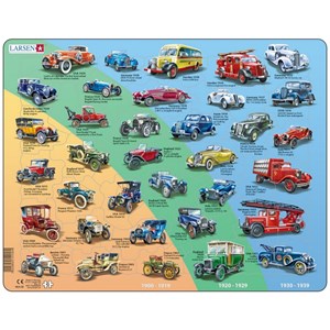 Larsen (HL8-GB) - "Historical Cars, 1901-1939" - 42 Teile Puzzle