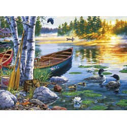 Buffalo Games (11244) - Darrell Bush: "Lakeside Morning" - 1000 Teile Puzzle