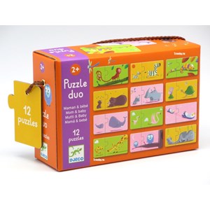 Djeco (08157) - "Mama und Baby" - 2 Teile Puzzle