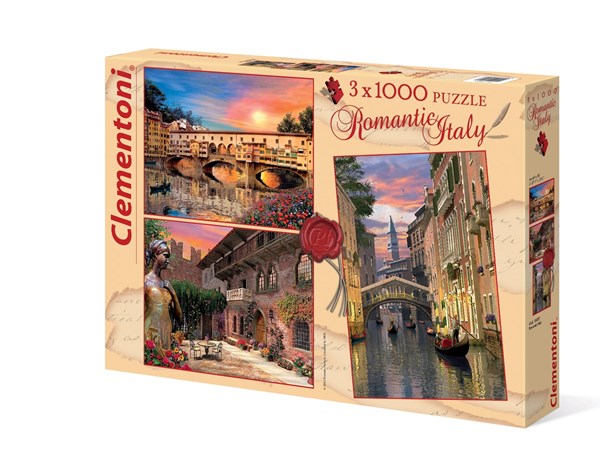 Clementoni (08007) - Dominic Davison: "Romantisches Italien" - 1000 Teile Puzzle