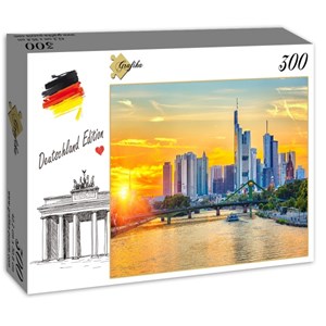 Grafika (02527) - "Deutschland Edition, Frankfurt am Main, Bankenviertel" - 300 Teile Puzzle
