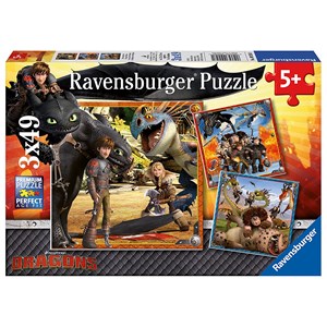 Ravensburger (09258) - "Dragons: Drachenreiter" - 49 Teile Puzzle