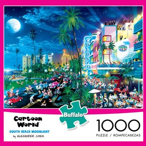 Buffalo Games (11526) - Alexander Chen: "South Beach Moonlight (Cartoon World)" - 1000 Teile Puzzle