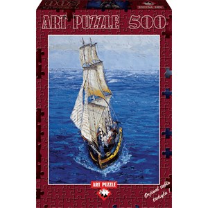 Art Puzzle (4154) - "Segelboot im Wellengang" - 500 Teile Puzzle