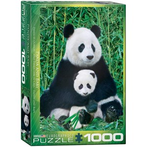 Eurographics (6000-0173) - "Panda-Familie" - 1000 Teile Puzzle
