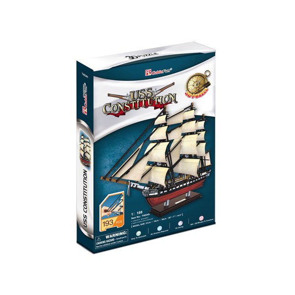 Cubic Fun (T4024h) - "USS Constitution" - 193 Teile Puzzle