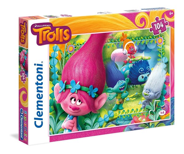 Clementoni (27961) - "Trolls, Du bist eingeladen" - 104 Teile Puzzle