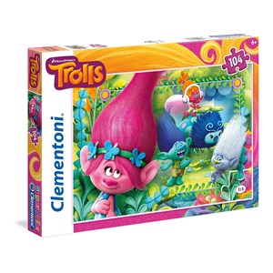 Clementoni (27961) - "Trolls, Du bist eingeladen" - 104 Teile Puzzle