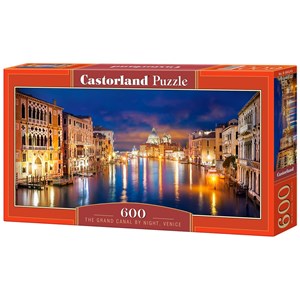 Castorland (B-060245) - "Canal Grande in Venedig bei Nacht" - 600 Teile Puzzle