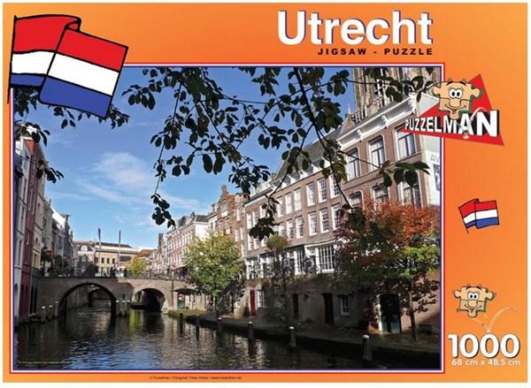 PuzzelMan (424) - "Die Niederlande, Utrecht, Blick auf den Kanal" - 1000 Teile Puzzle