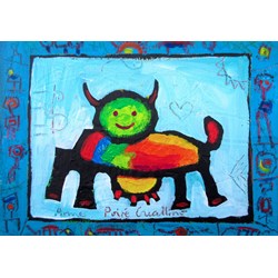 Grafika (02467) - Anne Poire, Patrick Guallino: "Vache Radieusement Arc-en-ciel" - 1000 Teile Puzzle