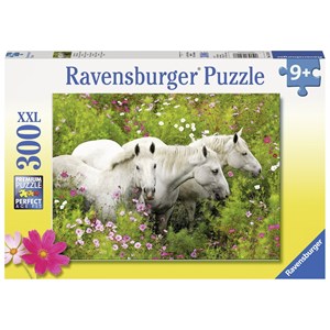 Ravensburger (13218) - "Pferde auf der Blumenwiese" - 300 Teile Puzzle