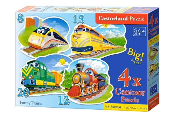 Castorland (B-043033) - "Lustige Züge" - 8 12 15 20 Teile Puzzle