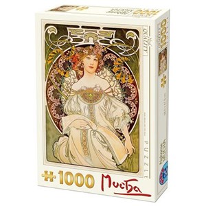 D-Toys (66930-MU01) - Alphonse Mucha: "Träumerei" - 1000 Teile Puzzle