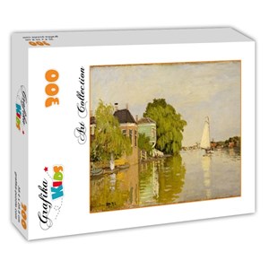 Grafika Kids (00480) - Claude Monet: "Houses on the Achterzaan, 1871" - 300 Teile Puzzle