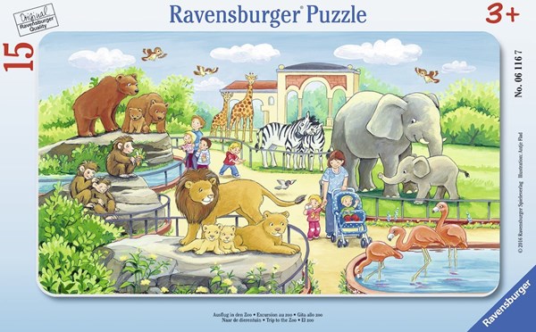 Ravensburger (06116) - "Ausflug in den Zoo" - 15 Teile Puzzle