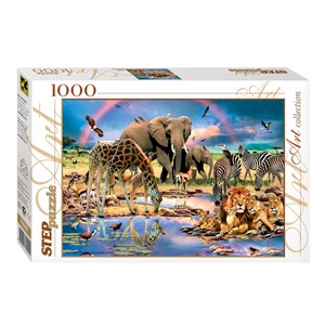 Step Puzzle (79090) - "Tiere der Savanne" - 1000 Teile Puzzle