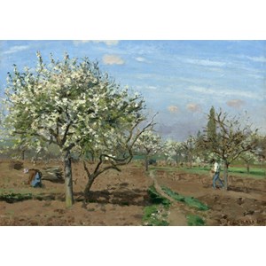 Grafika (02028) - Camille Pissarro: "Orchard in Bloom, Louveciennes, 1872" - 1000 Teile Puzzle