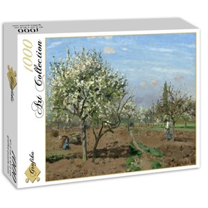 Grafika (02028) - Camille Pissarro: "Orchard in Bloom, Louveciennes, 1872" - 1000 Teile Puzzle