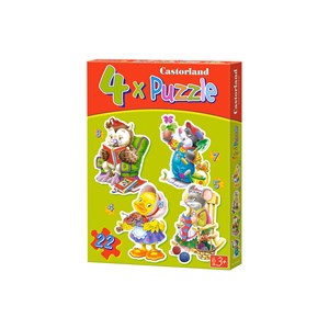 Castorland (B-04102) - "Playing Animals" - 4 5 6 7 Teile Puzzle