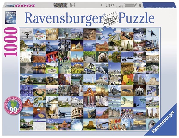 Ravensburger (19709) - "99 bezaubernde Orte in Kanada und den USA" - 1000 Teile Puzzle