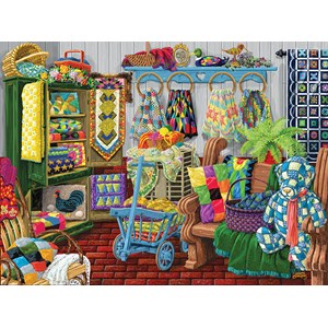 SunsOut (38857) - Joseph Burgess: "Die Quilt-Messe" - 1000 Teile Puzzle