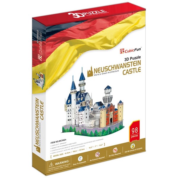Cubic Fun (MC062H) - "Schloss Neuschwanstein, Bayern, Deutschland" - 98 Teile Puzzle