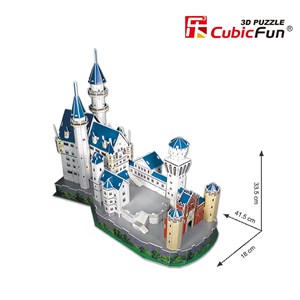 Cubic Fun (MC062H) - "Schloss Neuschwanstein, Bayern, Deutschland" - 98 Teile Puzzle