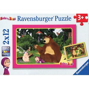 Ravensburger (07585) - "Masha - Spaß im Wald" - 12 Teile Puzzle